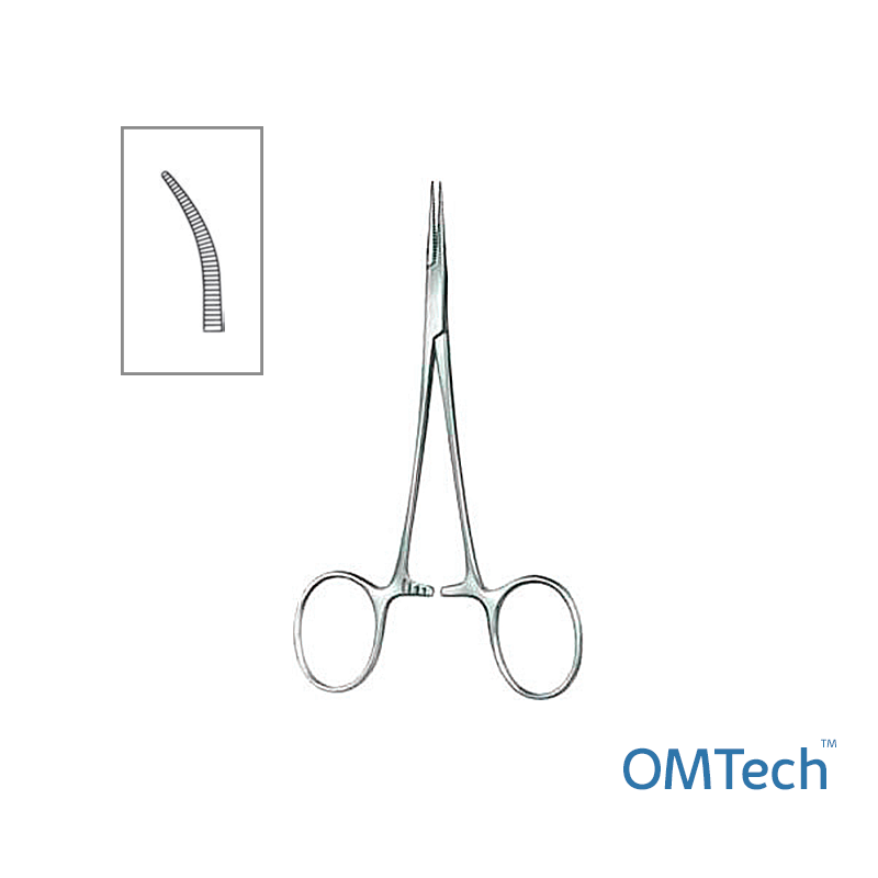 Затискач гемостатичний за Halsted-Mosquito(Холстед-Москіто), вигнутий, довжина 12,5 см INSIDEMED